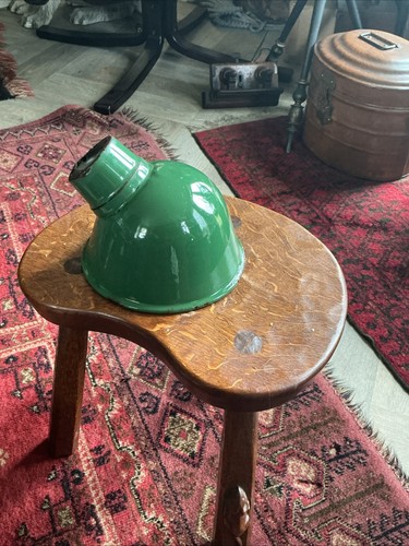 Vintage porcelain enamel - porcelain, green