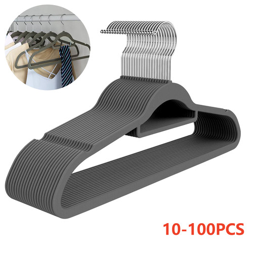 100pcs velvet hangers - 10/100pcs, non