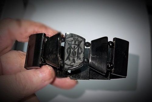 Victorian whitby jet bracelet - victorian,