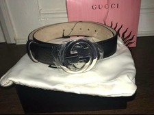 Black Gucci Signature Leather