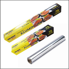 Strong Aluminium Catering Foil Roll 300mm/450mm x 75m Heavy Duty Kitchen