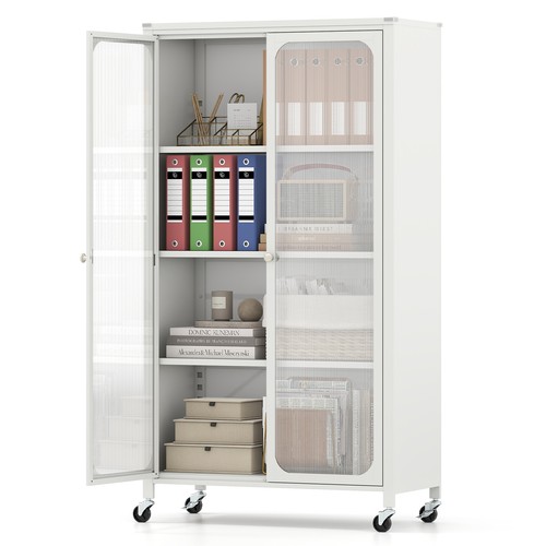Gymax metal storage cabinet - metal,