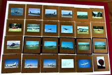 24 ORIGINAL CIVIL AIRCRAFT COLOUR SLIDES AIRLINERS,PROP PLANES AND HELICOPTERS.