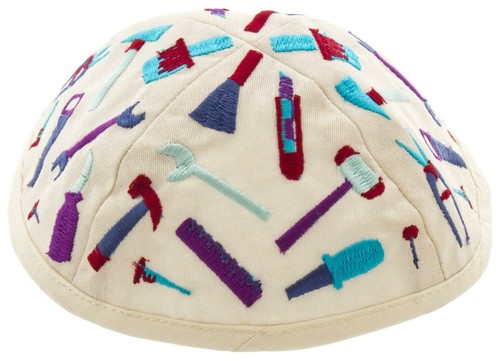 Kippah for children white - children,