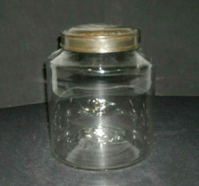 6 5/8" H, 5 1/2" D - Short Blown Glass Apothecary Pantry Jar, 1860 - 85 Pharmacy