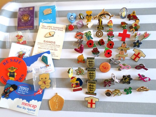 Charity pin badges marie - x,