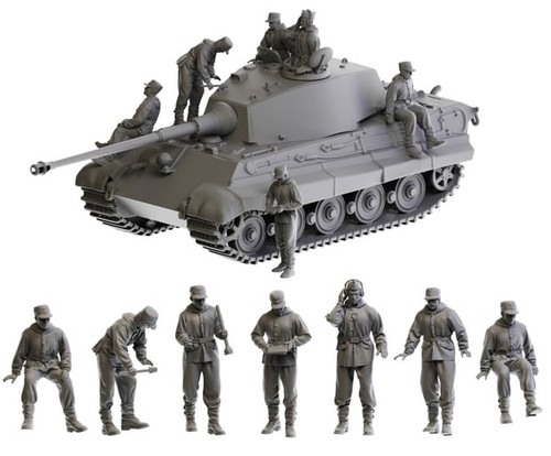28mm ww2 german tiger tank - german, and