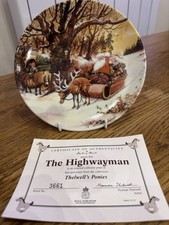 Danburry Mint Thelwell  Decorative  Plate. “The Highwayman”