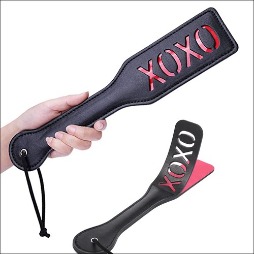 Spanking paddle leather - spanking, black