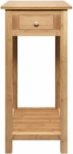 Bamboo Tall Narrow Side Bed Living Room End Table with Drawer Shelf Nightstand