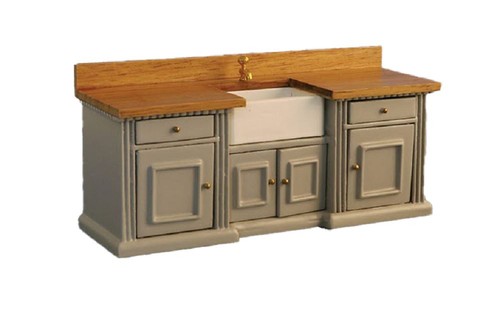 Dolls house grey pine small - dolls,