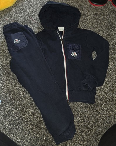Navy boys moncler tracksuit