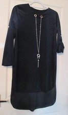 LADIES HIPPY/BOHO LONG NAVY TUNIC TOP/DRESS  - NEW WITHOUT TAGS
