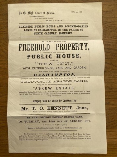 Victorian auction poster - auction,