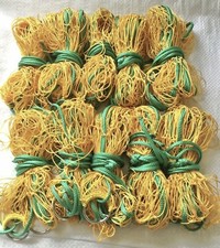 10 x 6z BRIGHT YELLOW 4ft NYLON PURSE NETS RABBIT FERRETING HUNTING PEST CONTROL