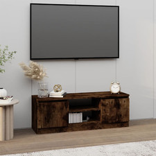 TV Cabinet Stand with Door & Compartments, Media Entertainment Television Unit