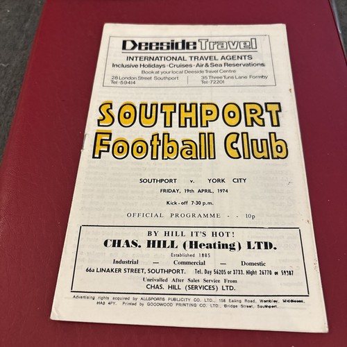 Southport york 1973 74 - york,