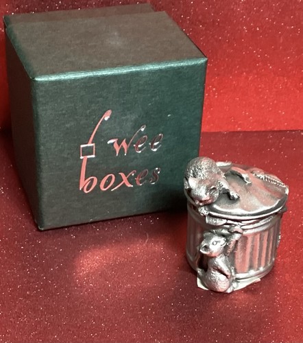 Wee boxes pewter trinket - , pot