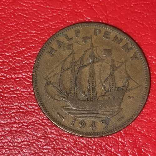 1943 half penny george vi - 1943,