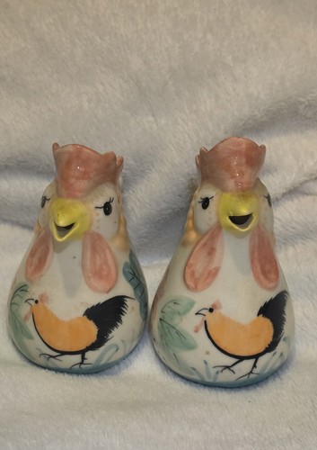 Vintage pair hand painted - pair,