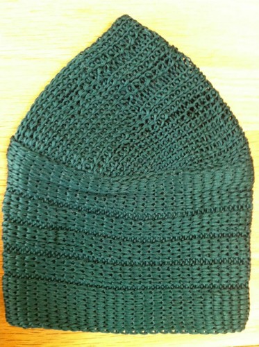 Green kufi skull cap crochet - kufi,