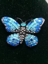  Ciro Stunning  Genuine Vintage  Blue  Crystal Butterfly Brooch