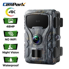 Campark 48MP Trail Camera 4K Hunting Wildlife Game Spy Cam PIR Night Vision UK