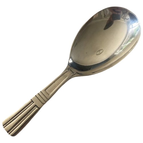 Solid silver caddy spoon - a,
