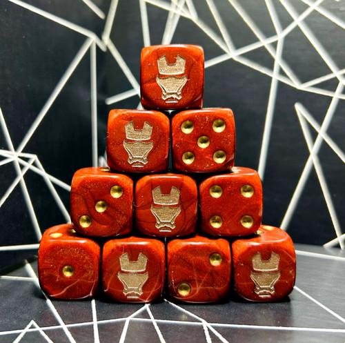 Iron man custom dice - dice, set