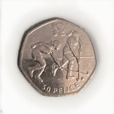 50 p coin commemorating 2012