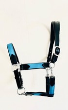 TURQUOISE BLUE & BLACK LEATHER