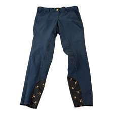 Aubrion Riding Pants Horse Breeches Jodhpur Grip Blue UK12 Equestrian