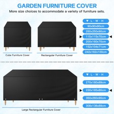 Waterproof Garden Patio Furniture Cover Set Heavy Duty Rattan Cube Cover Outdoor
