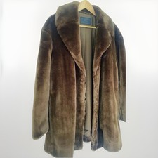 AllSaints Brown Faux Fur Coat