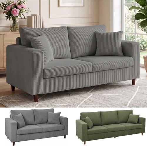 Sofa corduroy couch - sofa,, with