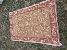 Laura Ashley Malmaison Large Cotton And Wool Rug Terracotta