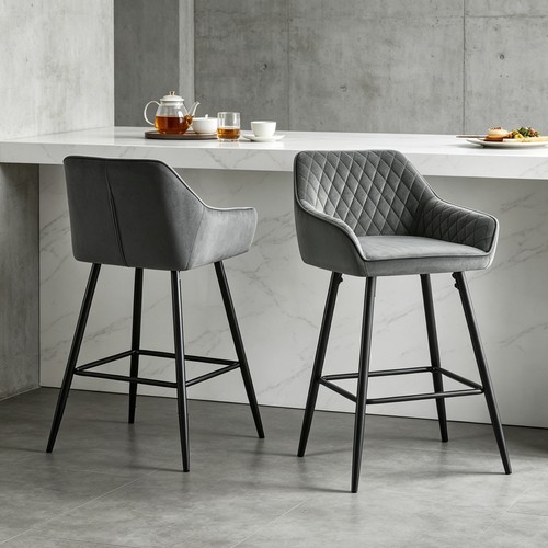 Set bar stools - set, velvet