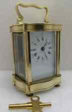 French L'EPEE Brass Serpentine Cased Carriage Clock inc Key (Working)