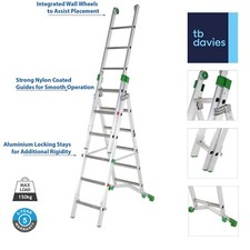 TB Davies Heavy-Duty Combination Ladder - 3 Section Combi Ladder