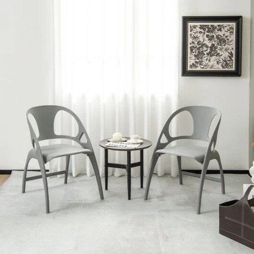 Grey folding dining chairs set - chairs,