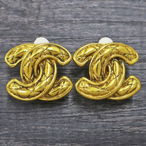 Chanel gold plated logos - chanel,