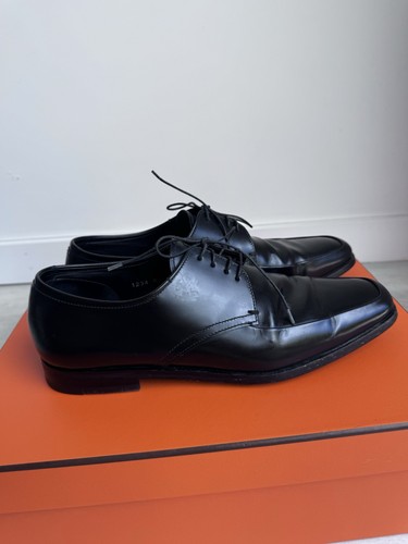 Prada black leather square toe - prada,