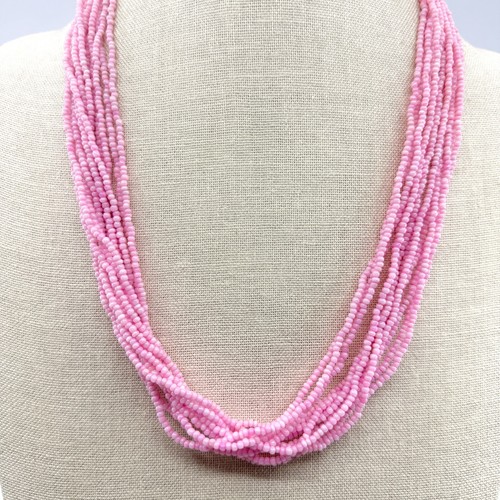 Multi strand light pink seed - light,