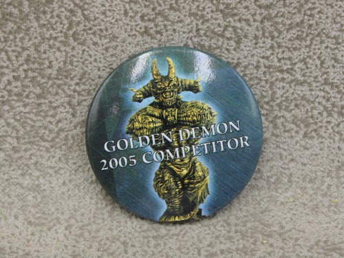 Golden demon competitor badge - demon,