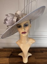 Snoxell & Gwyther Grey Taupe Sinamay Hatinator Mother Wedding Guest Races Event