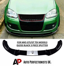 VW Golf MK5 GTI GT TDI Gloss Black Front Splitter Spoiler Lip Body Kit 2003-2008