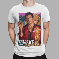 Scarface T-Shirt Tony Montana Al Pacino Retro Movie Poster Miami  Tee 3