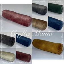 Soft Coniston Velvet Bolster Cushion Roll Cylinder Decorative BedSofa Pillowcase