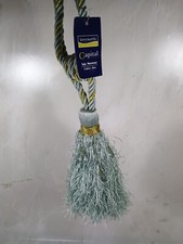 Troynorth Vintage Rope Curtain Tieback - Westminster Blue - Tassel & Diamante