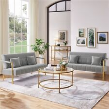 Velvet Fabric Loveseat Stylish